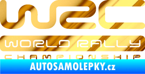 Samolepka WRC -  World Rally Championship chrom fólie zlatá zrcadlová