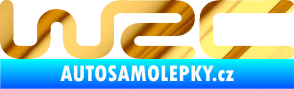 Samolepka WRC nápis chrom fólie zlatá zrcadlová