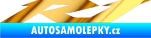 Samolepka Yamaha R1 chrom fólie zlatá zrcadlová