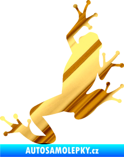 Samolepka Žába 004 pravá chrom fólie zlatá zrcadlová