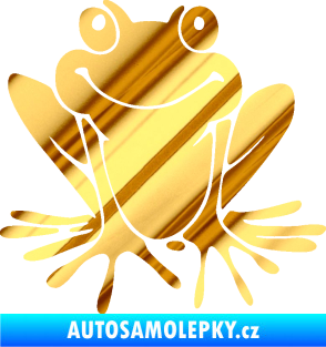 Samolepka Žába 008 levá chrom fólie zlatá zrcadlová