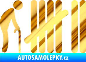 Samolepka Zářezy 005  chrom fólie zlatá zrcadlová
