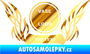 Samolepka Znak Tetování 002 chrom fólie zlatá zrcadlová