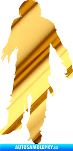 Samolepka Zombie 001 levá chrom fólie zlatá zrcadlová
