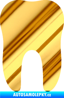 Samolepka Zub 001 stolička chrom fólie zlatá zrcadlová
