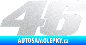 Samolepka 46 Valentino Rossi jednobarevná pískované sklo