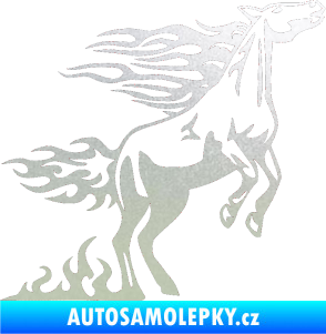 Samolepka Animal flames 001 pravá kůň pískované sklo