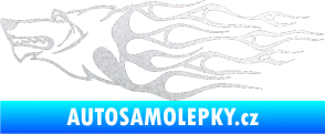 Samolepka Animal flames 017 levá vlk pískované sklo