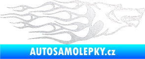 Samolepka Animal flames 017 pravá vlk pískované sklo