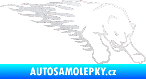 Samolepka Animal flames 020 pravá puma pískované sklo