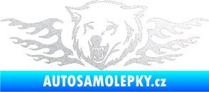 Samolepka Animal flames 034 levá  vlk pískované sklo