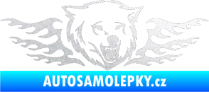 Samolepka Animal flames 034 pravá  vlk pískované sklo