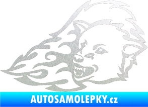 Samolepka Animal flames 036 levá vlk pískované sklo