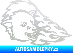 Samolepka Animal flames 036 pravá vlk pískované sklo