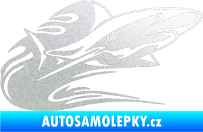 Samolepka Animal flames 037 pravá žralok pískované sklo