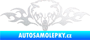 Samolepka Animal flames 038 pravá vlk pískované sklo