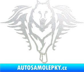 Samolepka Animal flames 039 pravá  vlk pískované sklo