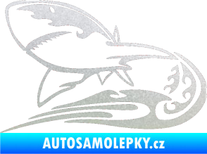 Samolepka Animal flames 041 levá žralok pískované sklo