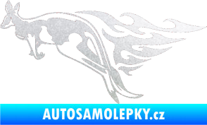 Samolepka Animal flames 044 levá klokan pískované sklo