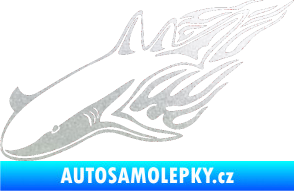 Samolepka Animal flames 048 levá žralok pískované sklo