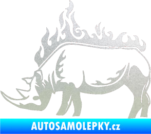 Samolepka Animal flames 049 levá nosorožec pískované sklo