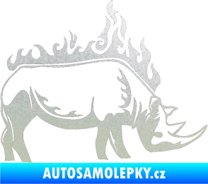 Samolepka Animal flames 049 pravá nosorožec pískované sklo