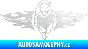 Samolepka Animal flames 051 pravá lev pískované sklo