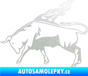 Samolepka Animal flames 067 levá býk pískované sklo