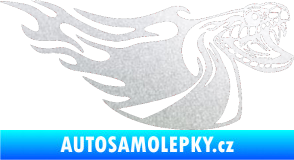 Samolepka Animal flames 082 pravá kobra pískované sklo