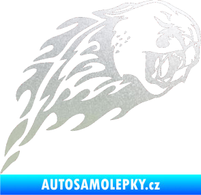 Samolepka Animal flames 083 pravá puma pískované sklo