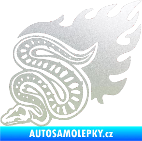 Samolepka Animal flames 086 levá had pískované sklo