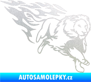Samolepka Animal flames 087 pravá lev pískované sklo