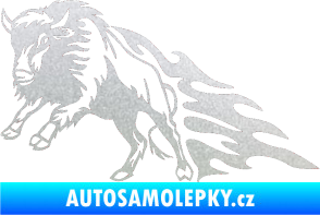 Samolepka Animal flames 089 levá býk pískované sklo