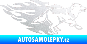 Samolepka Animal flames 090 pravá  vlk pískované sklo