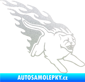 Samolepka Animal flames 096 pravá puma pískované sklo