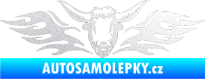 Samolepka Animal flames 098 levá býk pískované sklo