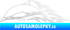 Samolepka Animal flames 099 levá delfín pískované sklo