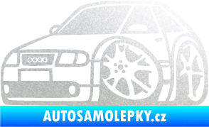Samolepka Audi A3 karikatura levá pískované sklo