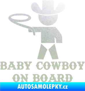 Samolepka Baby cowboy on board levá pískované sklo