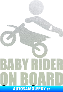 Samolepka Baby rider on board levá pískované sklo