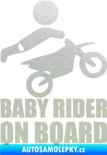 Samolepka Baby rider on board pravá pískované sklo