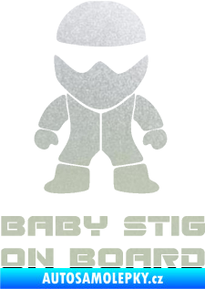 Samolepka Baby stig on board pískované sklo