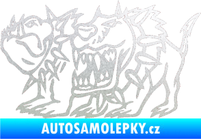 Samolepka Bad dogs levá zuřiví psi pískované sklo