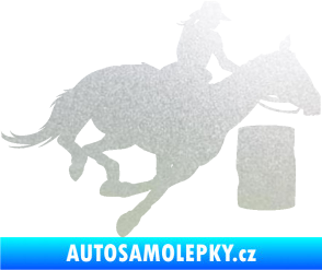 Samolepka Barrel racing 001 pravá cowgirl rodeo pískované sklo