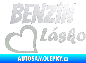 Samolepka Benzín Lásko pískované sklo