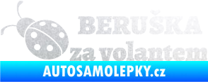 Samolepka Beruška za volantem pískované sklo