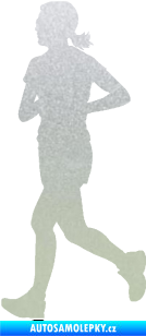 Samolepka Běžkyně 001 levá jogging pískované sklo