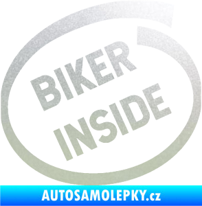 Samolepka Biker inside 005 nápis pískované sklo