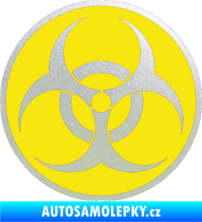 Samolepka Biohazard barevný  pískované sklo