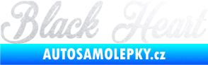Samolepka Black Heart nápis pískované sklo